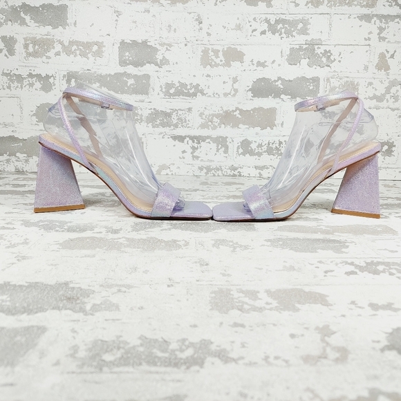 New Bp Parker Ankle Strap Square Open Toe Heeled Sandals W424 - Picture 7 of 14